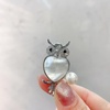 image:imageGifts for Wife Anniversary Brooch for Women Pearl Brooch Real 910mm AAA Quality Handpicked Nature Pearls and D Color Moissanite  Gifts for Mom Girlfriend Her NO11362