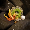 image:imageGifts for Wife Anniversary Brooch for Women Pearl Brooch Real 910mm AAA Quality Handpicked Nature Pearls and D Color Moissanite  Gifts for Mom Girlfriend Her NO11412