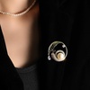 image:imageGifts for Wife Anniversary Brooch for Women Pearl Brooch Real 910mm AAA Quality Handpicked Nature Pearls and D Color Moissanite  Gifts for Mom Girlfriend Her NO11437