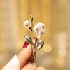 image:imageGifts for Wife Anniversary Brooch for Women Pearl Brooch Real 910mm AAA Quality Handpicked Nature Pearls and D Color Moissanite  Gifts for Mom Girlfriend Her NO11408