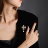image:imageGifts for Wife Anniversary Brooch for Women Pearl Brooch Real 910mm AAA Quality Handpicked Nature Pearls and D Color Moissanite  Gifts for Mom Girlfriend Her NO11424