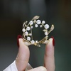 image:imageGifts for Wife Anniversary Brooch for Women Pearl Brooch Real 910mm AAA Quality Handpicked Nature Pearls and D Color Moissanite  Gifts for Mom Girlfriend Her NO11423
