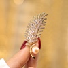 image:imageGifts for Wife Anniversary Brooch for Women Pearl Brooch Real 910mm AAA Quality Handpicked Nature Pearls and D Color Moissanite  Gifts for Mom Girlfriend Her NO11379