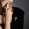 image:imageGifts for Wife Anniversary Brooch for Women Pearl Brooch Real 910mm AAA Quality Handpicked Nature Pearls and D Color Moissanite  Gifts for Mom Girlfriend Her NO11371