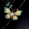 image:imageGifts for Wife Anniversary Brooch for Women Pearl Brooch Real 910mm AAA Quality Handpicked Nature Pearls and D Color Moissanite  Gifts for Mom Girlfriend Her NO11396