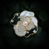 image:imageGifts for Wife Anniversary Brooch for Women Pearl Brooch Real 910mm AAA Quality Handpicked Nature Pearls and D Color Moissanite  Gifts for Mom Girlfriend Her NO11361
