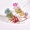 image:imageGifts for Wife Anniversary Brooch for Women Pearl Brooch Real 910mm AAA Quality Handpicked Nature Pearls and D Color Moissanite  Gifts for Mom Girlfriend Her NO11405