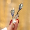 image:imageGifts for Wife Anniversary Brooch for Women Pearl Brooch Real 910mm AAA Quality Handpicked Nature Pearls and D Color Moissanite  Gifts for Mom Girlfriend Her NO11352