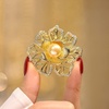 image:imageGifts for Wife Anniversary Brooch for Women Pearl Brooch Real AAA Quality Handpicked Nature Pearls and D Color Moissanite  Gifts for Mom Girlfriend Her NO11163