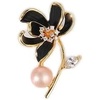image:imageGifts for Wife Anniversary Brooch for Women Pearl Brooch Real AAA Quality Handpicked Nature Pearls and D Color Moissanite  Gifts for Mom Girlfriend Her NO11149