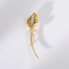 image:imageGifts for Wife Anniversary Brooch for Women Pearl Brooch Real AAA Quality Handpicked Nature Pearls and D Color Moissanite  Gifts for Mom Girlfriend Her NO11172