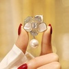 image:imageGifts for Wife Anniversary Brooch for Women Pearl Brooch Real AAA Quality Handpicked Nature Pearls and D Color Moissanite  Gifts for Mom Girlfriend Her NO11179