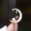 image:imageGifts for Wife Anniversary Brooch for Women Pearl Brooch Real AAA Quality Handpicked Nature Pearls and D Color Moissanite  Gifts for Mom Girlfriend Her NO11164