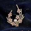 image:imageGifts for Wife Anniversary Brooch for Women Pearl Brooch Real AAA Quality Handpicked Nature Pearls and D Color Moissanite  Gifts for Mom Girlfriend Her NO11154