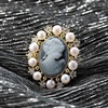 image:imageGifts for Wife Anniversary Brooch for Women Pearl Brooch Real AAA Quality Handpicked Nature Pearls and D Color Moissanite  Gifts for Mom Girlfriend Her NO11210