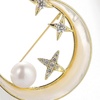 image:imageGifts for Wife Anniversary Brooch for Women Pearl Brooch Real AAA Quality Handpicked Nature Pearls and D Color Moissanite  Gifts for Mom Girlfriend Her NO11164