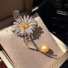 image:imageGifts for Wife Anniversary Brooch for Women Pearl Brooch Real AAA Quality Handpicked Nature Pearls and D Color Moissanite  Gifts for Mom Girlfriend Her NO11204
