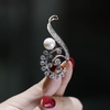 image:imageGifts for Wife Anniversary Brooch for Women Pearl Brooch Real AAA Quality Handpicked Nature Pearls and D Color Moissanite  Gifts for Mom Girlfriend Her NO11136