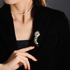 image:imageGifts for Wife Anniversary Brooch for Women Pearl Brooch Real AAA Quality Handpicked Nature Pearls and D Color Moissanite  Gifts for Mom Girlfriend Her NO11158