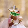 image:imageGifts for Wife Anniversary Brooch for Women Pearl Brooch Real AAA Quality Handpicked Nature Pearls and D Color Moissanite  Gifts for Mom Girlfriend Her NO11141