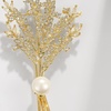 image:imageGifts for Wife Anniversary Brooch for Women Pearl Brooch Real AAA Quality Handpicked Nature Pearls and D Color Moissanite  Gifts for Mom Girlfriend Her NO11188