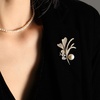 image:imageGifts for Wife Anniversary Brooch for Women Pearl Brooch Real AAA Quality Handpicked Nature Pearls and D Color Moissanite  Gifts for Mom Girlfriend Her NO11167