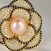 image:imageGifts for Wife Anniversary Brooch for Women Pearl Brooch Real AAA Quality Handpicked Nature Pearls and D Color Moissanite  Gifts for Mom Girlfriend Her NO11178