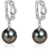 image:imageGifts for women Wife Anniversary Tahitian Black Pearls Earring Tahitian black pearl necklace