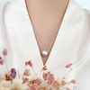 image:imageNONNYL Akoya Japanese Pearl Necklace for Women Pearls Pendant Necklace 910mm Round Pearl White Sterling Silver Pendant 18 inch Chain  Jewelry Gifts for Women Wife Mom Grandma Daughter