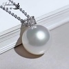 image:imageNONNYL Akoya Japanese Pearl Necklace for Women Pearls Pendant Necklace 910mm Round Pearl White Sterling Silver Pendant 18 inch Chain  Jewelry Gifts for Women Wife Mom Grandma Daughter