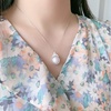 image:imageNONNYL Akoya Japanese Pearl Necklace for Women Pearls Pendant Necklace 910mm Round Pearls White Pendant 18 inch Sterling Silver Chain  Jewelry Gifts for Women Wife Mom Grandma Daughter