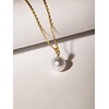 image:imageNONNYL Akoya Pearl Necklace for Women Pearls Pendant Necklace 910mm Round Pearls White Pendant 18 inch Chain  Jewelry Gifts for Women Wife Mom Grandma Daughter
