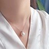image:imageNONNYL Akoya Pearl Necklace for Women Pearls Pendant Necklace 910mm Round Pearls White Pendant 18 inch Sterling Silver Chain  Jewelry Gifts for Women Wife Mom Grandma Daughter