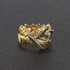 image:imageNONNYL Banquet Luxury Gem Ring for Women Jewelry Feather Design Gifts Inlaid With Natural Gem Ring Gifts for Wife Mom Girlfriend Anniversary Birthday Fine Jewelry Gifts for Her