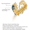 image:imageNONNYL Banquet Luxury Gem Ring for Women Jewelry Feather Design Gifts Inlaid With Natural Gem Ring Gifts for Wife Mom Girlfriend Anniversary Birthday Fine Jewelry Gifts for Her