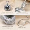 image:imageNONNYL Gift for Women Wife Natural Pearl Necklace Sterling Silver Pearl Luxury Jewelry Gift for Women Mother Wife Herblack