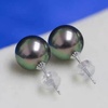 image:imageNONNYL Gifts for Wife Anniversary 18K Gold Pearl Stud Earrings for Women Genuine Handpicked Nature Tahitian Black Pearls Earring Birthday Christmas Mothers Day Valentines Day Jewelry Gifts18K White Gold