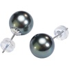 image:imageNONNYL Gifts for Wife Anniversary 18K Gold Pearl Stud Earrings for Women Genuine Handpicked Nature Tahitian Black Pearls Earring Birthday Christmas Mothers Day Valentines Day Jewelry Gifts18K White Gold