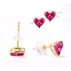 image:imageNONNYL Gifts for Wife Jewelry Real 14k Gold Red gem EarringsGifts Jewelry for Women Wife Mom Grandma Girlfriend on Anniversary Birthday Mothers Day Valentines Day Gifts for Her Christmas Day Gifts