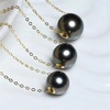 image:imageNONNYL Gifts for WomenTahitianBlackPearlNecklaceGift for Wife Wedding Birthday AnniversaryMom Girlfriend Her Mothers Day Valentines Day Christmas 18K Solid WhiteYellow Gold Pendant with Adjustable Sterling Silver Chaingold color