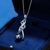image:imageNONNYL Mothers Day Gifts for MomWomenWifeGrandmaGift AnniversaryTahitian Black Pearl Necklace Wedding Couples Birthday Christmas Day Valentines Gifts Fine JewelryBlack pearl necklace
