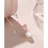 image:imageNONNYL Sterling Silver Freshwater Cultured Pearl Pendant Necklaces for Women Jewelry White Pearls  Christmas Gifts for Wife Mom Girlfriend Anniversary Birthday Fine Jewelry Gifts for Her