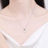 image:imageNONNYL Sterling Silver Freshwater Pearls Necklace Gifts for Women  S925 Silver Mosang Diamond Pearl Pendant Collarbone Necklaces Jewelry for Wife Girlfriend Grandma Her