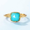 image:imageNONNYL Sterling Silver Rings for Women Jewelry  S925 Sterling Silver with Genuine Plated 10K Gold Tianhe Stone Ring Gifts for Women Girlfriend Mom Grandma Wife Her