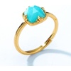 image:imageNONNYL Sterling Silver Rings for Women Jewelry  S925 Sterling Silver with Genuine Plated 10K Gold Tianhe Stone Ring Gifts for Women Girlfriend Mom Grandma Wife Her