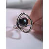 image:imageNONNYL Tahitian Black Pearl Rings  Fine Jewelry for Wife Mom or Her Perfect for Wedding Birthday Anniversary Mothers Day Christmas Valentines Day Gifts