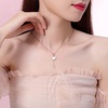 image:imageNONNYL White Freshwater Pearl Shell Necklace for Women  Cultured Pearl Pendant Necklaces in S925 Sterling Silver with Genuine Cultured Pearls Pearl for Gifts for Women Girlfriend Wife Her