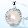 image:imageNONNYL White Pearl Shell Necklace for Women  Pendant Necklaces in S925 Sterling Silver Plated 10K Gold Gifts for Women Girlfriend Wife Her