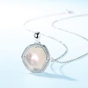 image:imageNONNYL White Pearl Shell Necklace for Women  Pendant Necklaces in S925 Sterling Silver Plated 10K Gold Gifts for Women Girlfriend Wife Her