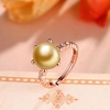 image:imageNONNYL Wife Jewelry Gifts  Genuine South Sea Golden Pearl Jewelry Rings for Women Birthday Jewelry for Girlfriend Valentines Day for Wife Mothers Day for Mom Grandma NO33236